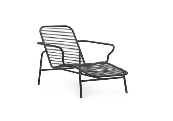 Vig Outdoor Liegestuhl schwarz
